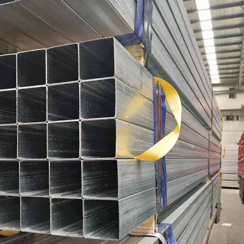 Galvanized square and rectangular steel tubes